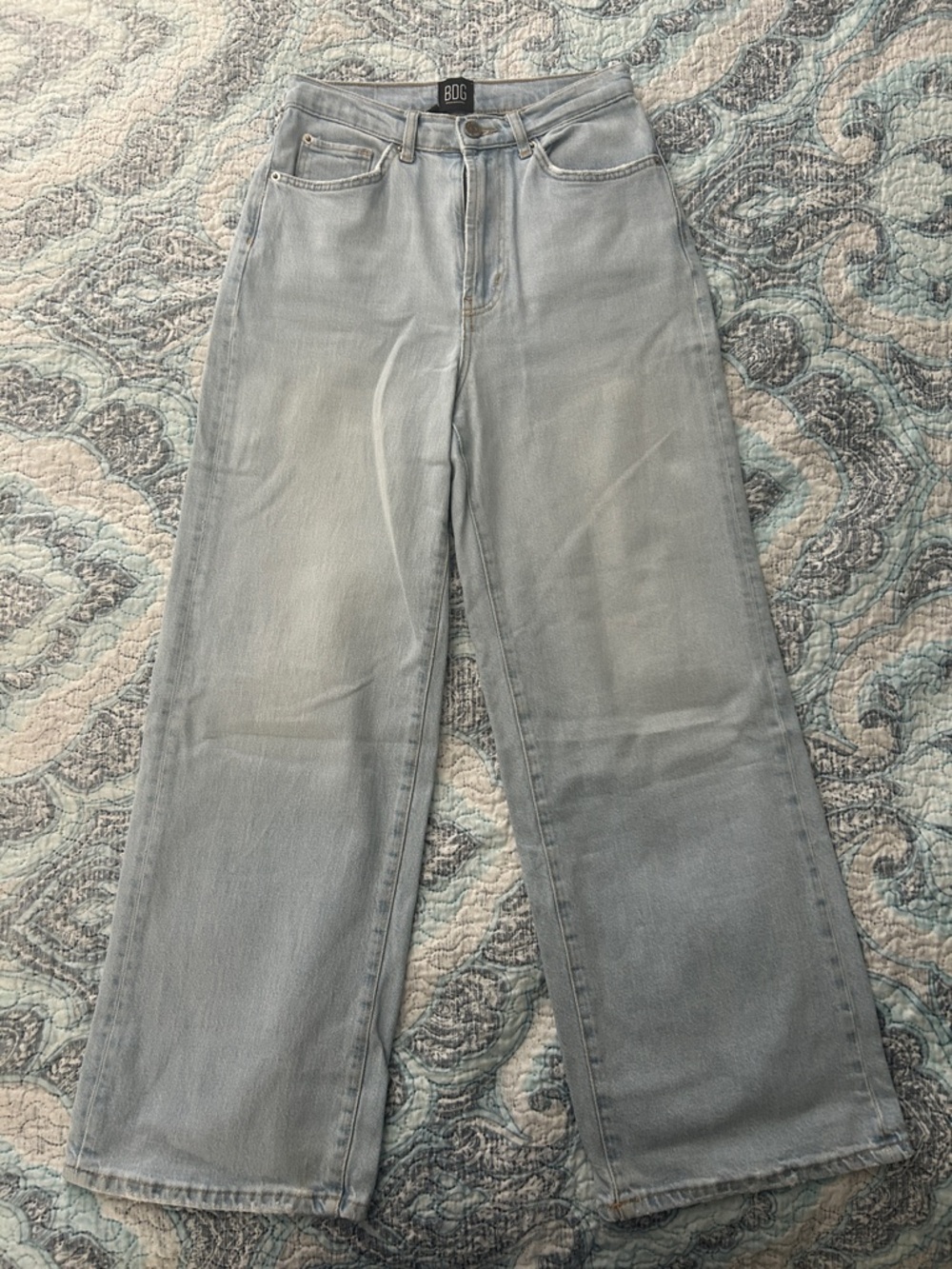 BDG Wide Leg Jeans in Light Blue Denim